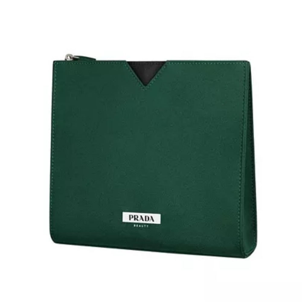 Prada paradigme Green organizer toiletry bag cosmetic pouch